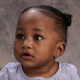 14K Gold-Plated Ball Stud Earrings for Baby & Kids