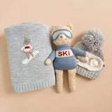 Blanket Ski Cotton Kids Baby Decor Snowboard Winter
