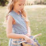 Denim blue Gingham dress