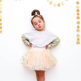 Beige star tutu skort