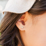 Kids 14K Gold-Plated Clear CZ Earrings