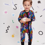 Graffiti Groove Convertible Zipper Pajama