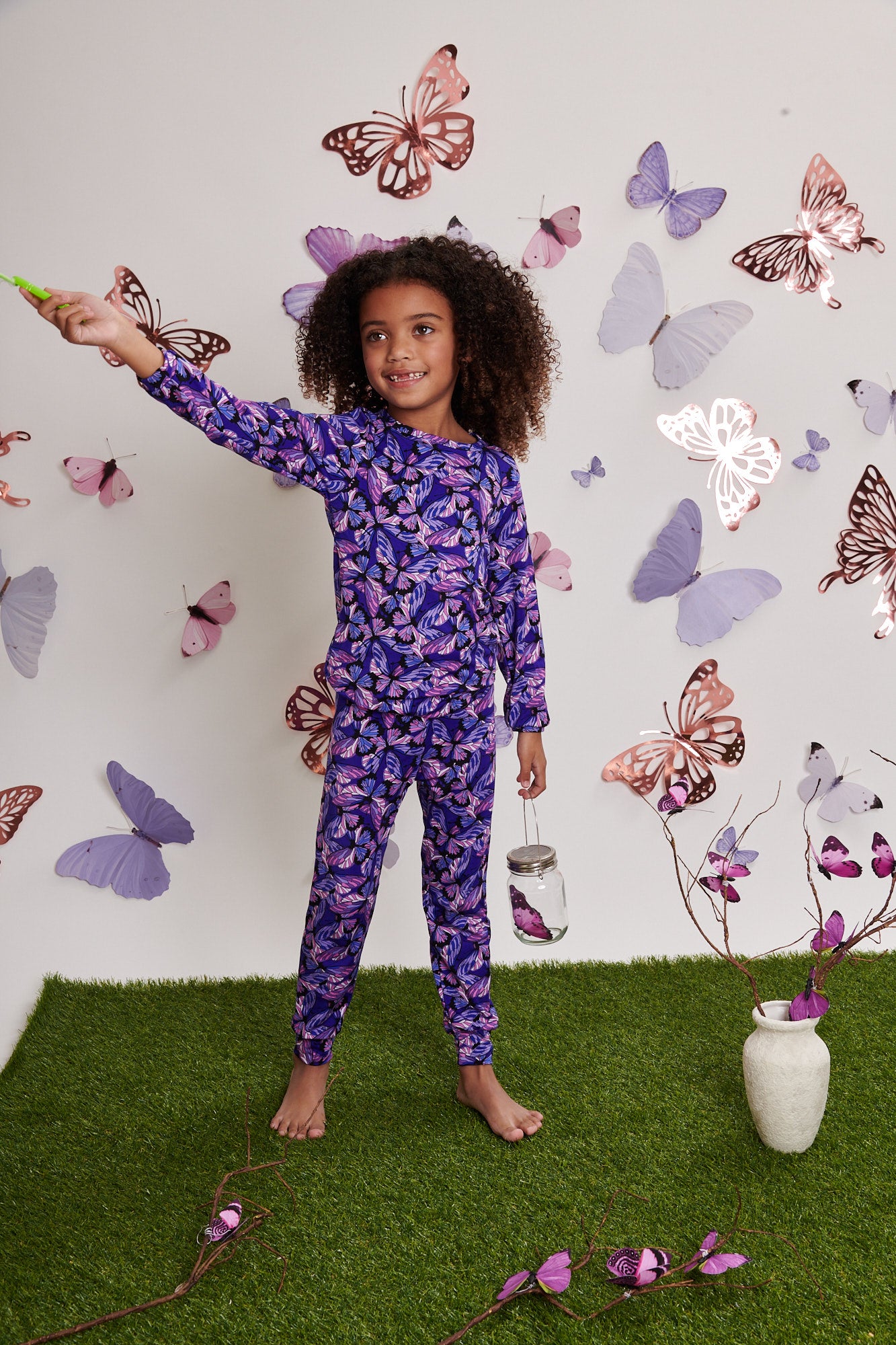Iridescent Indigo Classic Pajama Set – elebaby - Main Image