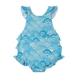 Seashell Serenade Ruffle Strap Bubble Romper