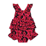 Moonlit Blooms Ruffle Strap Bubble Romper