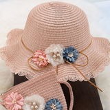 Floppy Straw Hat and Bag Set