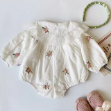 Embroidered Pink Beau Fleurs Bodysuit