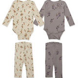 Shoulder Snap Pajama Bodysuit and Pants Set