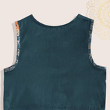 Teal Blue with Gold Floral Lehenga choli