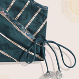 Teal Blue with Gold Floral Lehenga choli