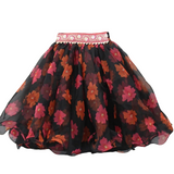 Black & Pink Floral One Shoulder Lehenga choli