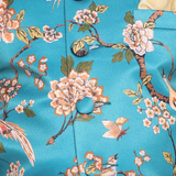 Turquoise Blue Floral Jodhpuri Slim-fit Blazer