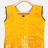 Yellow & Navy Pavadai Set