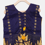 Yellow & Navy Pavadai Set