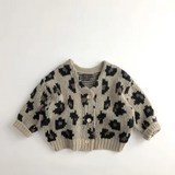 Unisex Leopard Knit Cardigan
