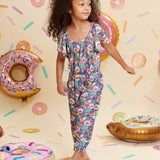 Donut Space Out Flutter Sleeve Jumpsuit
