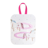 Pink Star Unicorn Hair Clips