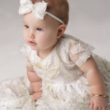 14K Gold-Plated Etched Baby Bangle for Kids Gift for Girls