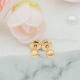 14K Gold-Plated Ball Stud Earrings for Baby & Kids