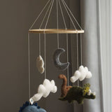 Dinosaur Nursery Mobile, Blue/Brown
