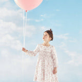 Divine Dress exclusive creation Kidiwi in toile de jouy smocked on the front and back