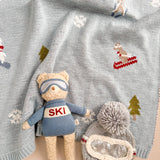 Blanket Ski Cotton Kids Baby Decor Snowboard Winter