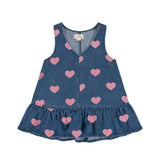 Magot Denim Dress GOTS - Bon Coeur Pink