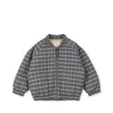 Juno Bomber Jacket- Laurel Blue Check