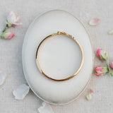 14K Gold-Plated Etched Baby Bangle for Kids Gift for Girls