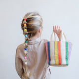 Rainbow Ribbon Basket Bag