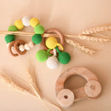 Wood Bead Teether Rattle And Toy Set