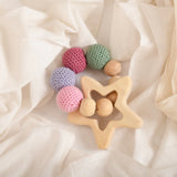 Star Neem wood Rattle & Teether