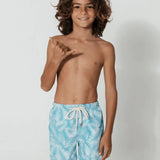 Green Fern Boys Swim Shorts