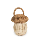 Rattan Mushroom & Acorn Rattle Nursery Decor