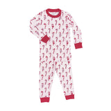 Candy Cane Two Piece Pajama in Pink