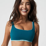 Green Fern Woman's Reversible Bikini Top