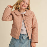 Blush Drop Shoulder Puff Jacket