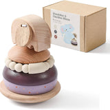 Montessori Wooden Elephant Stacker Set