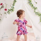 Blushing Blooms Ruffle Sleeve Shorty Romper