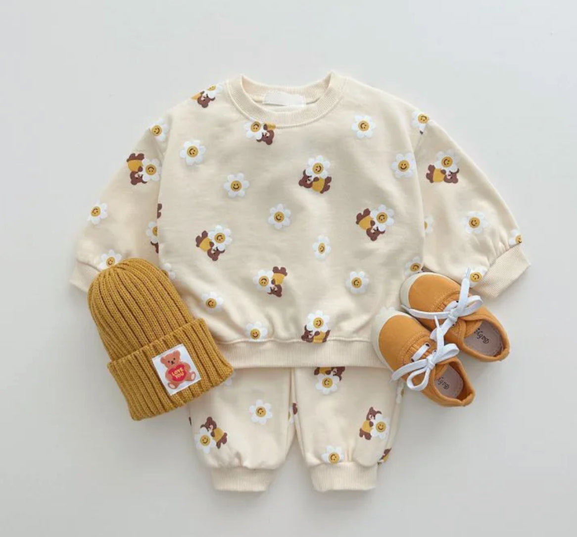 Teddy Bear Daisy 2 Piece Jogger Set