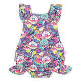 Donut Space Out Ruffle Strap Bubble Romper