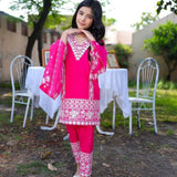Hot pink Mommy & Me Sharara Set