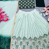 Royal Lengha choli in Blue or Green