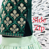 Royal Lengha choli in Blue or Green