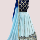 Royal Lengha choli in Blue or Green
