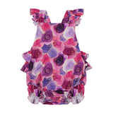 Blushing Blooms Ruffle Strap Bubble Romper