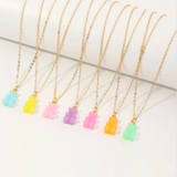 Gummy Bear Pendant Necklace Combo Set of 7