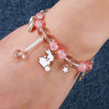 Lucky Rabbit Charm Bead Bracelet