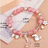 Lucky Rabbit Charm Bead Bracelet