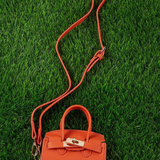 Orange Mini Purse with Crossbody Straps